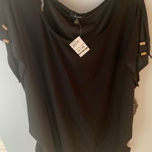 2X new black blouse